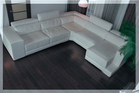 Кожаный угловой диван "Инфинити-2" Dalio