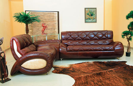 Кожаный угловой диван "Шанхай" Dalio