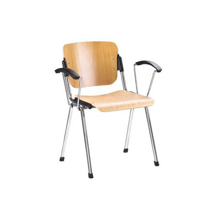 Стул ERA arm wood chrome