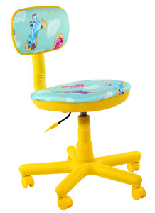 Кресло детское "Свити желтый - Пони (бирюзовые)" AMF
