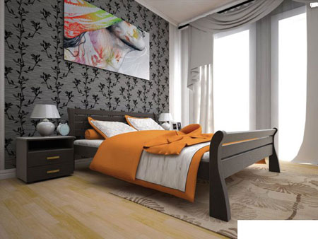 Полуторная кровать Симфония сосна 120х200