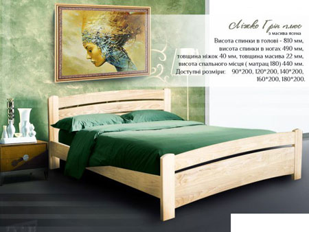 Кровать Осака 120х200 дуб
