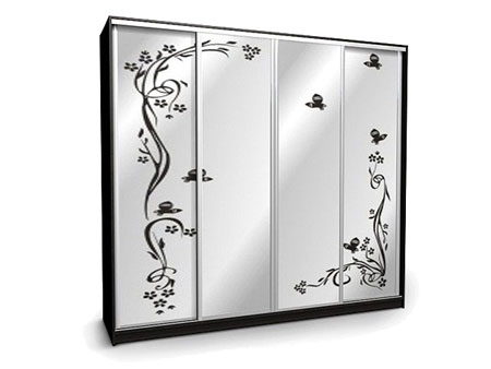 Шкаф-купе Ника-17 260х45х240 с пескоструем