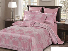 Двуспальное жаккардовое постельное белье Arya Ricco лиловое 200х220