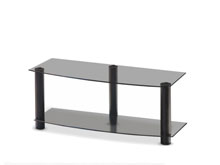 Тумба из стекла под телевизор Альфа mini Black