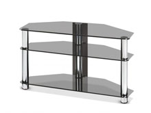 Тумба из стекла под телевизор Евро New Chrome