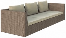 Диван трехместный Lagoon 270х90х68 с мягким сидением и подушками