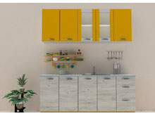 Кухня 2,0 Шарлотта дуб крафт белый/желтый