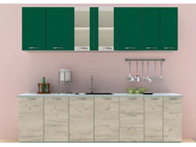 Кухня 2,6 Шарлотта дуб крафт белый/абсент