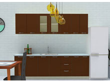 Кухня 2,6 София Престиж шоколад супермат