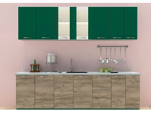 Кухня 2,6 Шарлотта дуб крафт серый/абсент