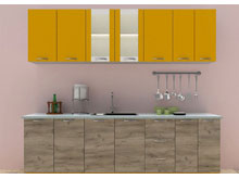 Кухня 2,6 Шарлотта дуб крафт серый/желтый