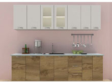 Кухня 2,6 Шарлотта дуб крафт золотой/белый