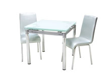 Комплект стол TM-36 белый + 4 стула M-08 капучино