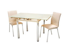 Комплект стол TM-534 кремовый + 4 стула M-03-1 кофе мокко