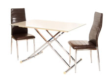 Комплект стол TM-30 черный + 3 стула M-02 белый