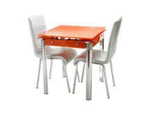 Комплект стол TM-42 орех + 4 стула Eams Chair M-05 лайм