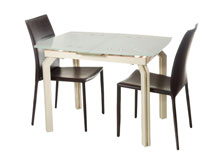 Комплект стол T-231-2 блестящая спелая вишня + 2 стула N-40 пурпурный