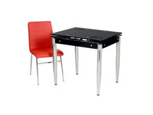 Комплект стол T-255 кремовый + 2 стула N-53 бежевый