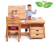 Парта C-885 с ящичным блоком и пеналом