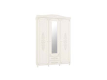 Шкаф трехдверный с зеркалом АС-27 Ассоль белый
