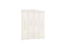 Шкаф четырехдверный АС-28 Ассоль белый