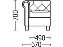 Диван Афродита-Секция 1 DLS
