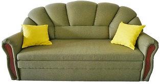 Диван Алиса 1,6 в ткани квинс оливе (Эксим)