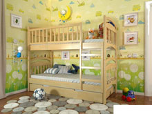 Двухъярусная кровать Смайл сосна 90х200