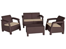 Комплект садовой мебели Bahamas коричневый