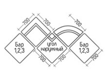 Диван Бар-угол наружный DLS