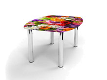 Журнальный стол бочка Flowers 70х53