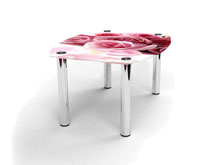 Журнальный стол бочка Pink Roses 70х53