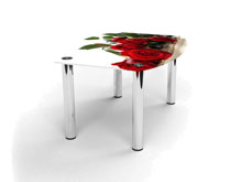 Журнальный стол бочка Red Roses 70х53