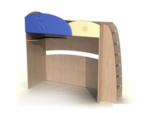 Кровать-чердак ДК-12 80х190 Капитошка