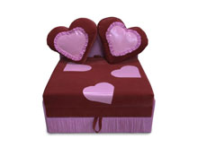 Детский диван Омега-аппликация Сердечко