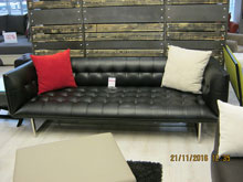 Диван "Меркурий-3" Кожзам Freeport черный