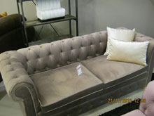 Диван "Куин" Индиго персиковый