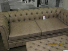 Диван "Куин-3" Кожзам Nubuk buff