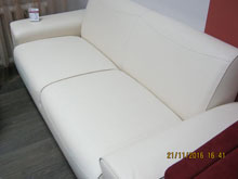 Диван "Санторини" Кожзам Fortuna белый