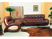 Кожаный угловой диван Шанхай Dalio