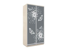 Двухдверный шкаф-купе О-136 240 с пескоструем