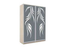 Двухдверный шкаф-купе О-186 240 с пескоструем