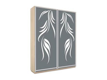 Двухдверный шкаф-купе В194 с пескоструем