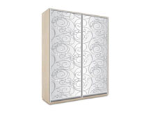 Двухдверный шкаф-купе О-196 240 с пескоструем