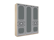 Трехдверный шкаф-купе В204 с пескоструем