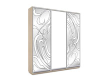 Трехдверный шкаф-купе В224 с пескоструем