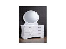 Будуарный стол с зеркалом Эвита (белый глянец)