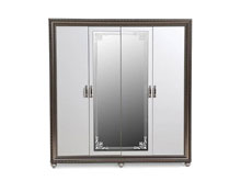 Шкаф гардеробный Элизабет белый четырехдверный