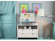 Тумба ТВ два ящика и полка Летта